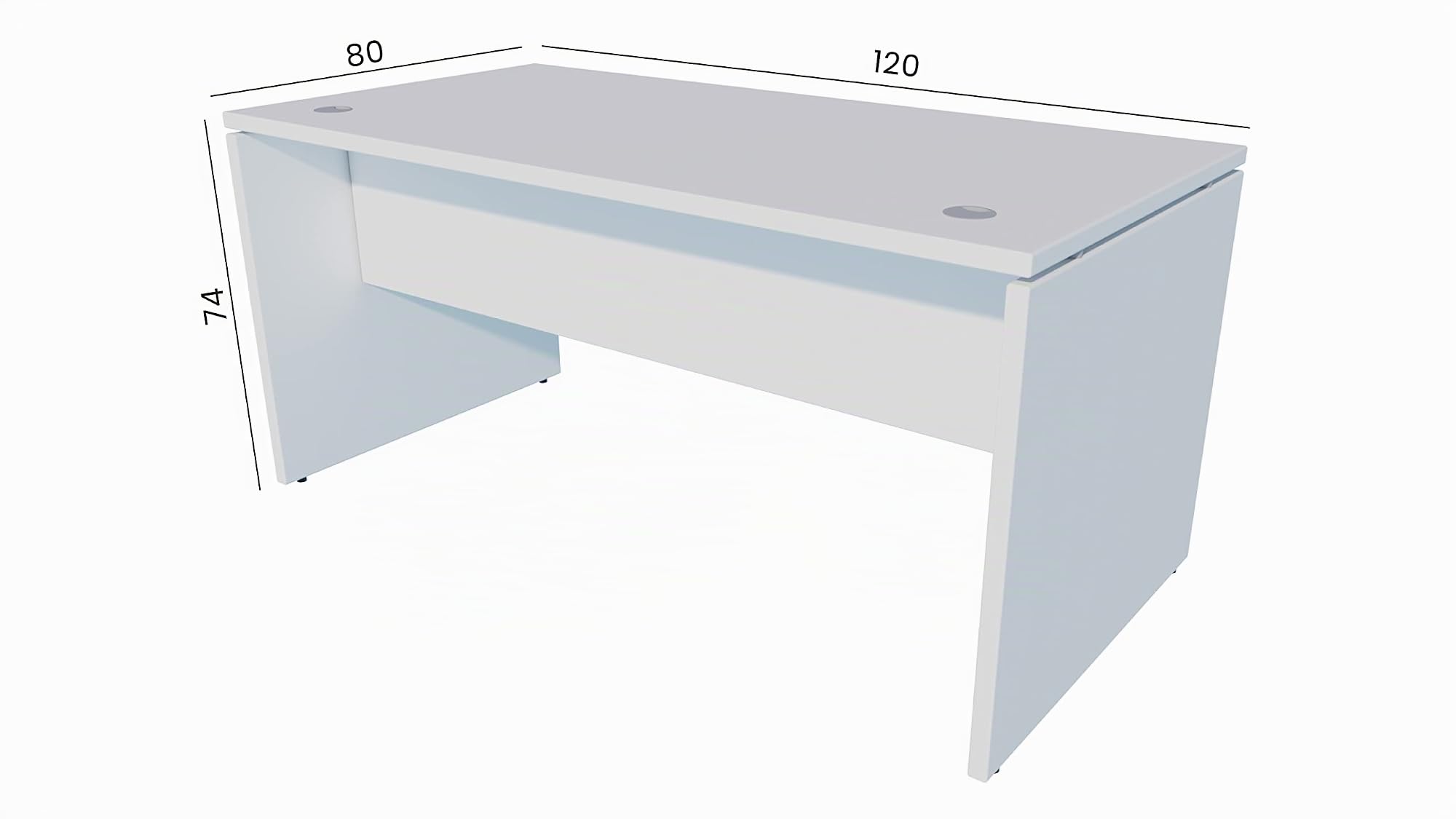 Mesa de Oficina. Euro 2000. Color Blanco. 120x80 cm
