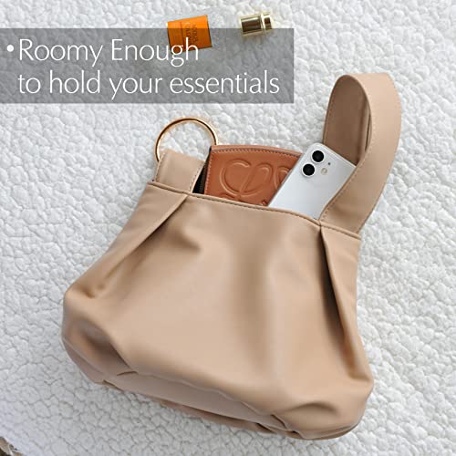 Bolso tipo clutch para mujer de cuero vegano suave miniatura 6