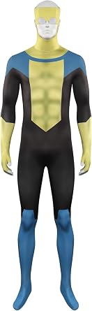 Invincible Cosplay Costume Invincible Jumpsuit Mark Grayson Bodysuit Mark One-piece Onesie Halloween Outfits Adults