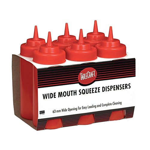 16 OZ WIDEMOUTH Squeeze bottle, Ketchup 6 per pack(Pack of 8)