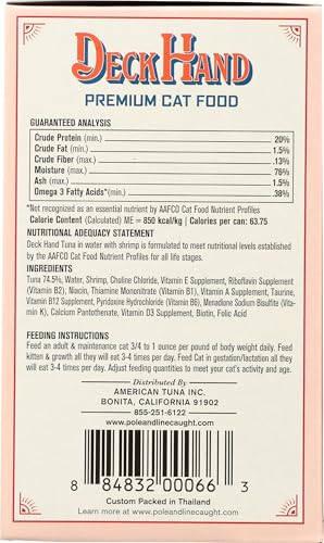 deck hand tuna with shrimp cat food 3 count 3 oz
