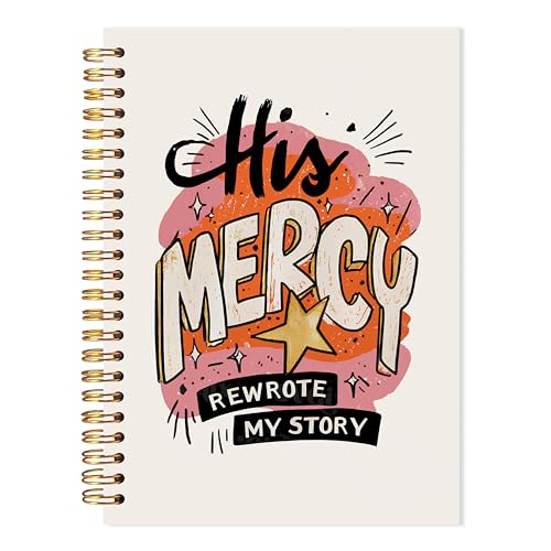 Carnet de prière religieuse pour femme His Mercy Rewrote My Story cadeau chrétien