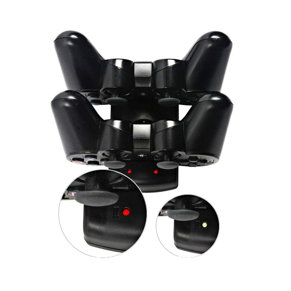 Cargador controlador PS3 2 en 1 estación de repuesto USB dual para accesorios de juego G conducción (As Shown, talla única)