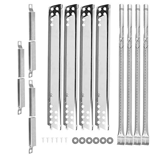 Cocoarm XH00395 Kit de Piezas de Repuesto para Parrilla Quemadores de Parrilla de Acero Inoxidable Placa Térmica Escudo de Tienda Quemador de 17,7 Pulgadas Placa de 16,9 Pulgadas para Modelos de