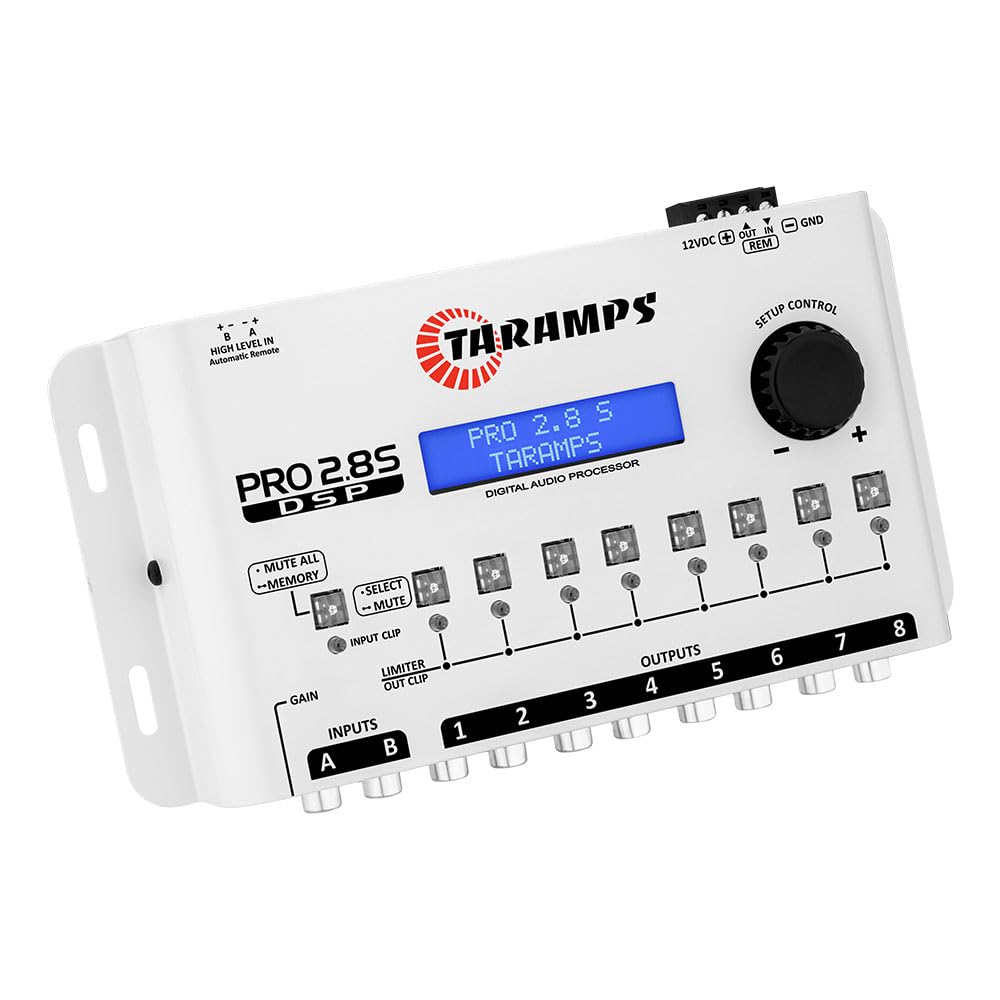 Taramps Pro 2.8S White - Ecualizador de procesador de audio de 8 vías