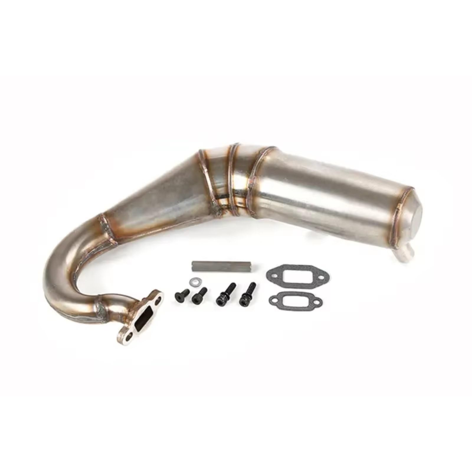 Piezas Orugas RC para Losi para Rofun para Rovan Kingmotor X2 1/5 RC Piezas Mejoradas Coche Gas R2 Silenciador Incorporado Conjunto Tubo para Escape Acero Inoxidable