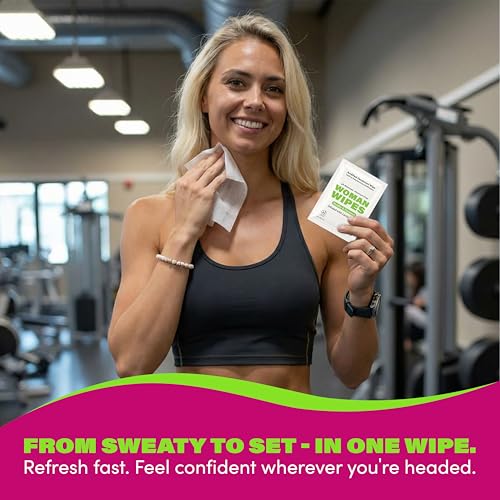 Image of Zero Trace Deodorant Body Wipes for Women - Aluminum Free Underarm Wipes with Lactic Acid - Cucumber Aloe, Lavender Chamomile, Vanilla Coconut - Individually Wrapped Travel Wipe for Gym - 30 Pack