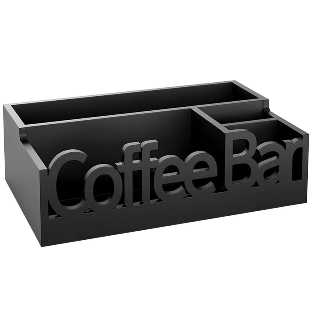 UDSKNV[KSL Elegant Wooden for Coffee Bar Organizer for Countertop-for Coffee Pods, Creamer and Accessories