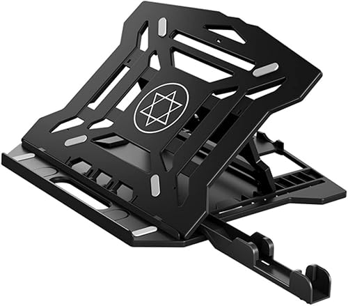 TOKIDNY Gear Foldable Rack Holder Support Cooling Plastic Rotation -Gear Laptop Height Adjustable - Style Rotatable Shelf Folding Hollowed Stand