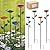 Retyion 4 Pack Bee Watering Station, Bee Bath for Garden Metal Bee Water Feeder with Flower Design, Colorful Butterfly Bee Bath Bowl for Outdoor Garden Yard Decor (Red,Green,Blue,Yellow)