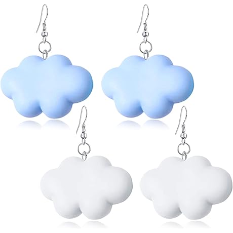 Cloud Earrings: Handmade Lightweight Dangle Earrings for Summer Style