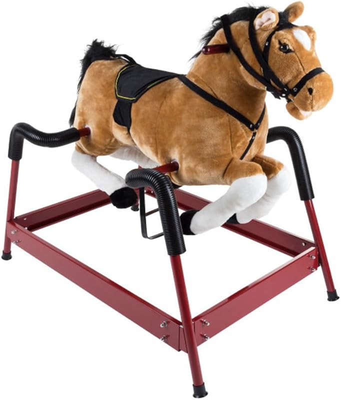 Happy Trails Spring Rocking Horse, Marrón, 29" x 11" x 25"
