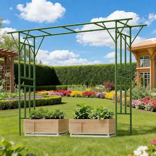 Flat Top Garden Arch Trellis 11FT x 9FT, Super Large