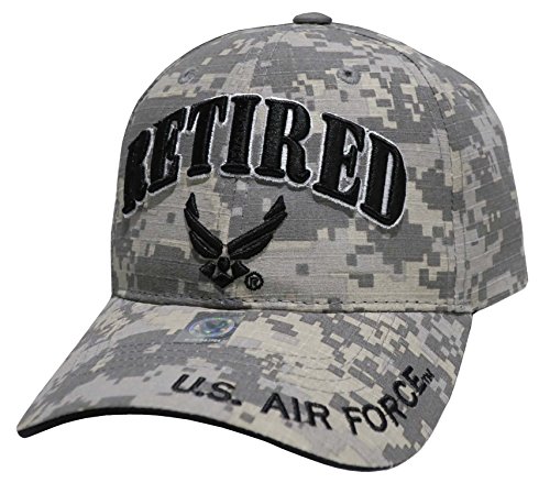 US Armed Forces Embroidered Military Baseball Cap Hat (Air Force Retired Universal)