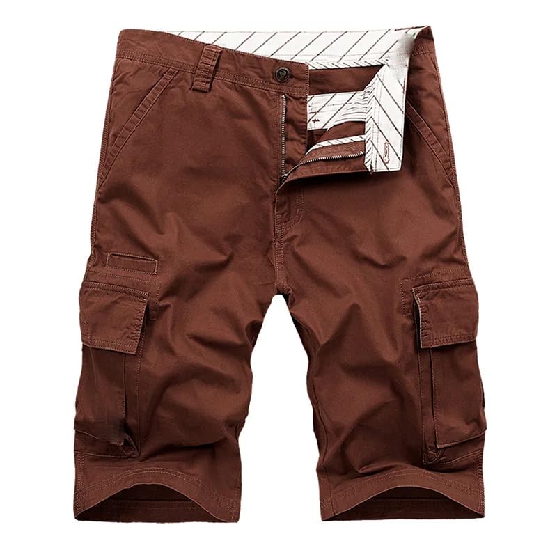 Short cargo homme coton ample WOLONG bermuda été léger de loisir - 4