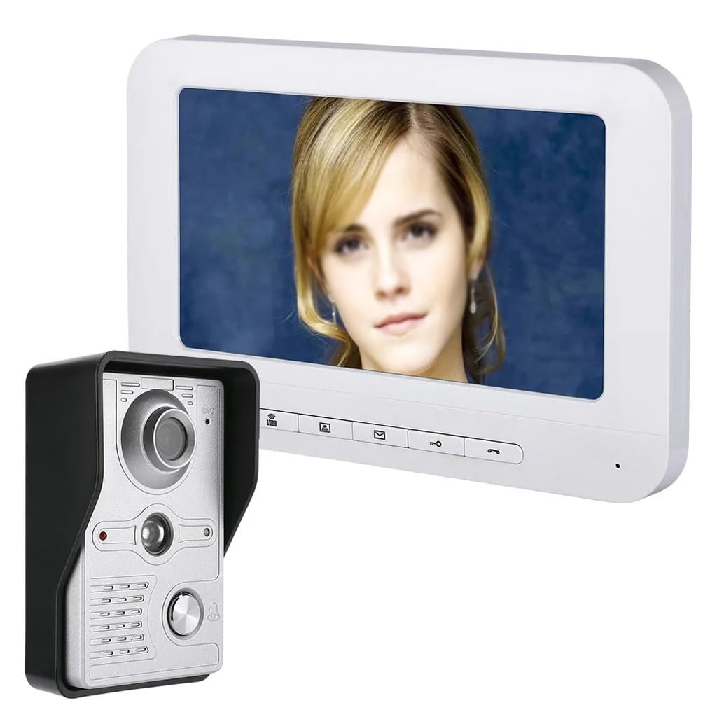 Mobygkfy D Intercom Oorbell 7'' Tft Lc Wire Video Oor Phone System Indoor Outdoor Ir Camera Support Unlock