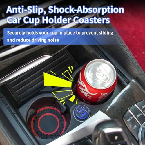 4 porta vasos para carro en silicona azul, set 4 pcs miniatura 3