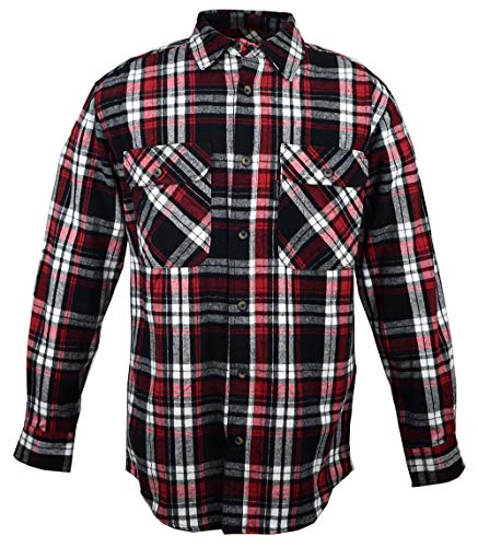 Five Brother Men's Heavyweight Flannel Shirt, Big and Tall