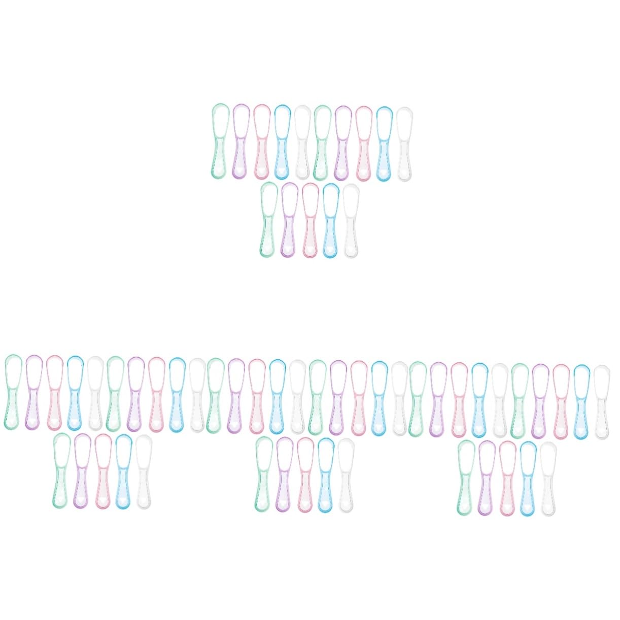 4 Set Raschietto Linguale Per Adulti Pulitore Per Lingua Ergonomico Materiale Sicuro Design Con Gancio Per Facile E Colori Trasparenti E 15 Pezzi * 4