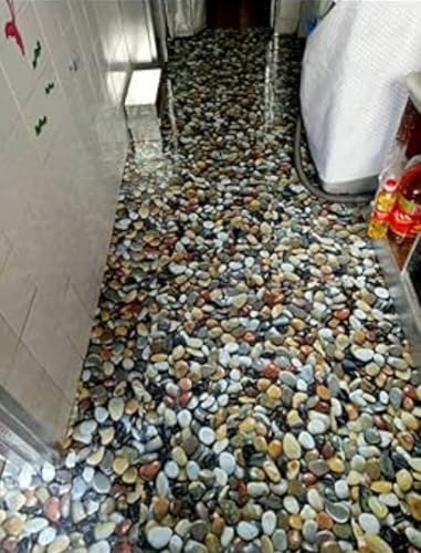 Image of WISDOM Stone Granite Marble Wallpaper Decorative Waterproof Adhesive Wallpaper Peel and Stick Countertop for Kitchen Table Others (16 x 130, Stone Blue Marble Wallpaper)