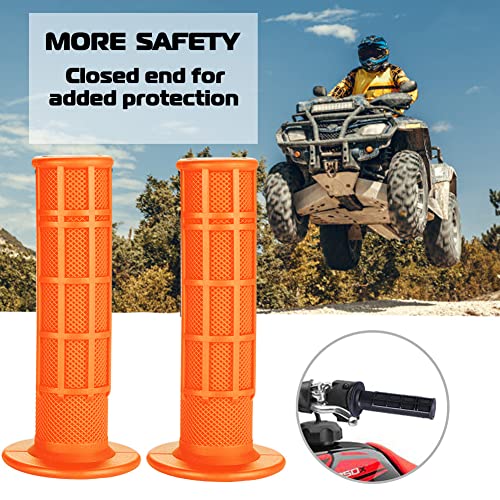Image of 7 /8'' ATV Grips Universal Handlebar Grips Soft Rubber Motorcycle Grip for ATV Polaris Thumb Throttle Kid Youth 4 Wheeler Quad 400ex