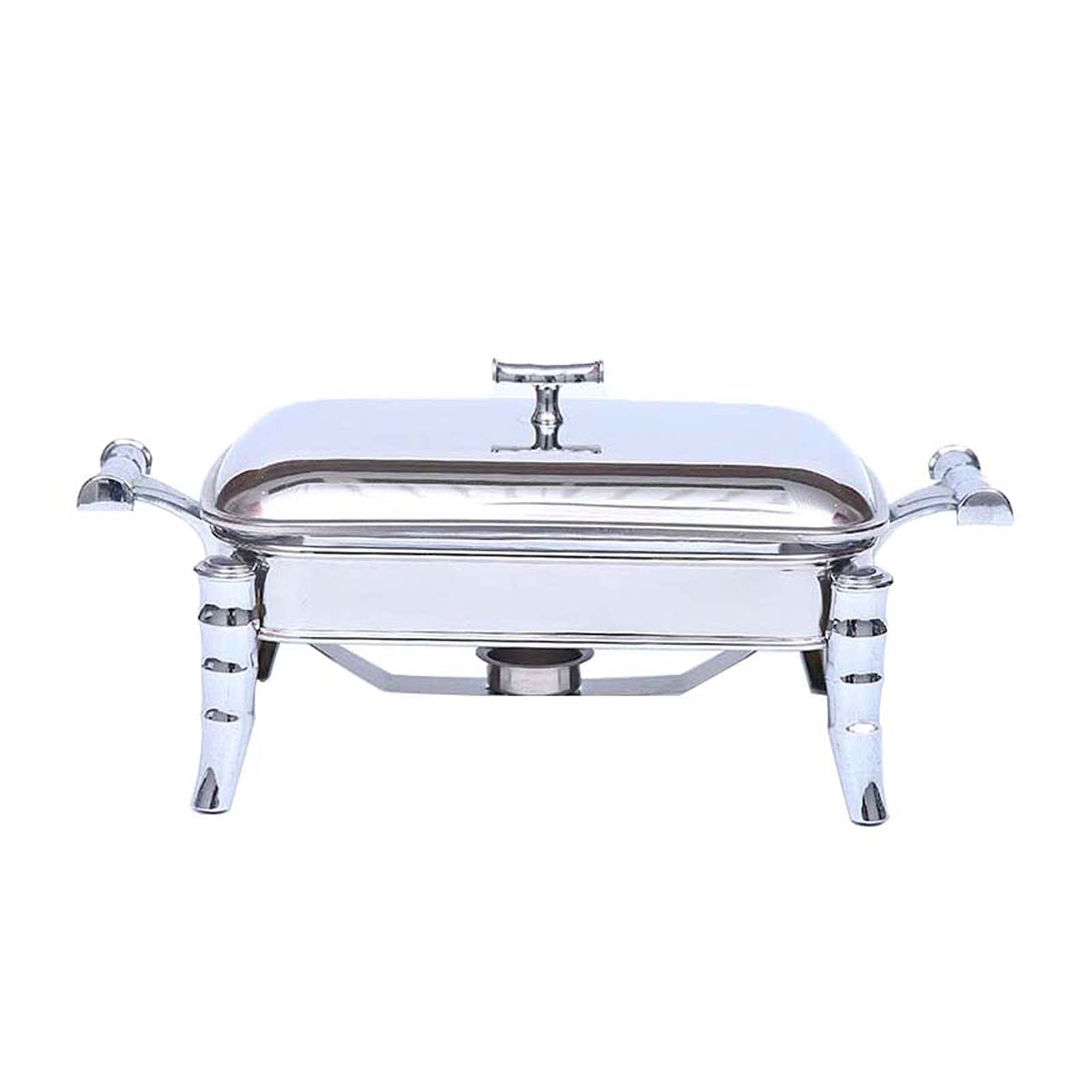 Scaldavivande Scaldavivande in Acciaio Inox Rettangolare Server Buffet Bakeware in Vetro per Buffet Catering Cucina Feste 2.5L (2.5L)