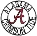 NCAA Alabama Crimson Tide Collegiate Wrought Iron Wall Decor, 18-Inch, Black/Crimson