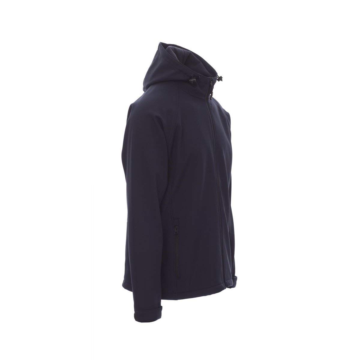 PAYPER Giacca con Cappuccio Uomo Soft Shell Gale TRASPIRABILE Impermeabile (L, Navy)