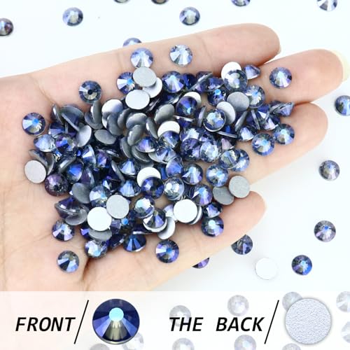 Image of Flatback Crystal Rhinestones Round Gems for Nail Art and Craft Clothes Glue Fix, Purple Ghost (1.9-2.0mm) SS6 /1440PCS