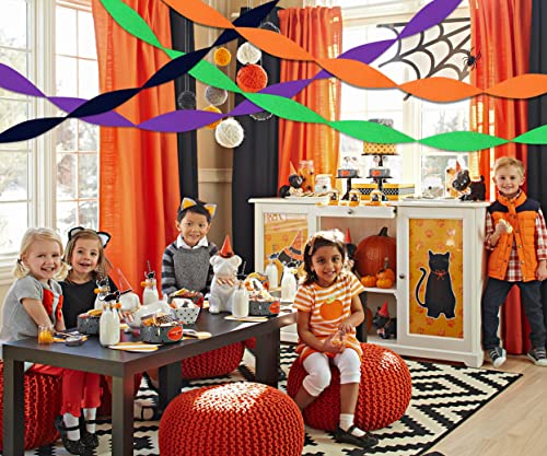 Erweicet Halloween Crepe Paper Streamers 8Rolls 656Ft Halloween Party Decorations Supplies Halloween Orange Purple Black Green Streamers For Halloween Birthday thumb #5