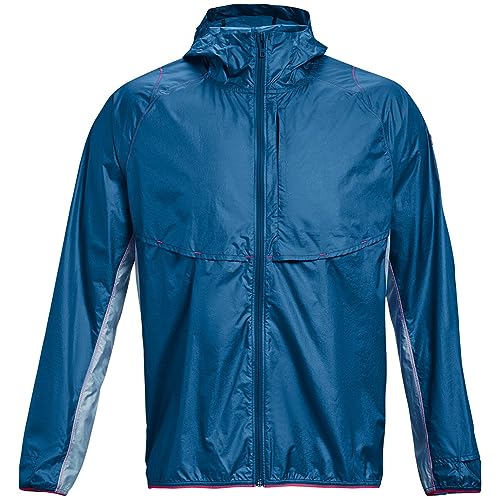 Vêtement de course Under Armour veste trail respirante et légère bleu