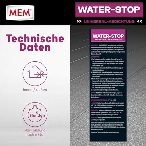 MEM WATER STOP Grau – 290 ml – Universalabdichtung – Ansicht 3