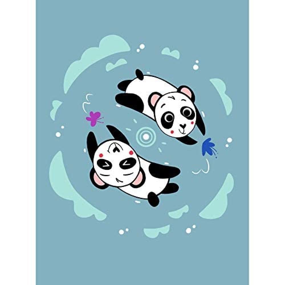 Wee Blue Coo Kawaii Panda Friends Unframed Art Print Poster Wall Decor 12x16 inch