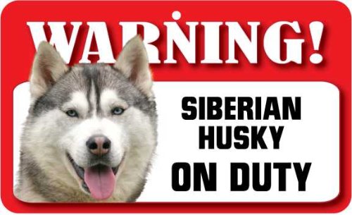 Siberian Husky Dog Pet Sign - Laminated Card