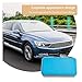 Augeny Car CD Case Holder, 80 Capacity Plastic CD Disc Storage Holder DVD Storage Wallet, Portable Zippered Vehicle CD Case Holder Organizer for Home, Car, Office, Travel (Sky Blue)