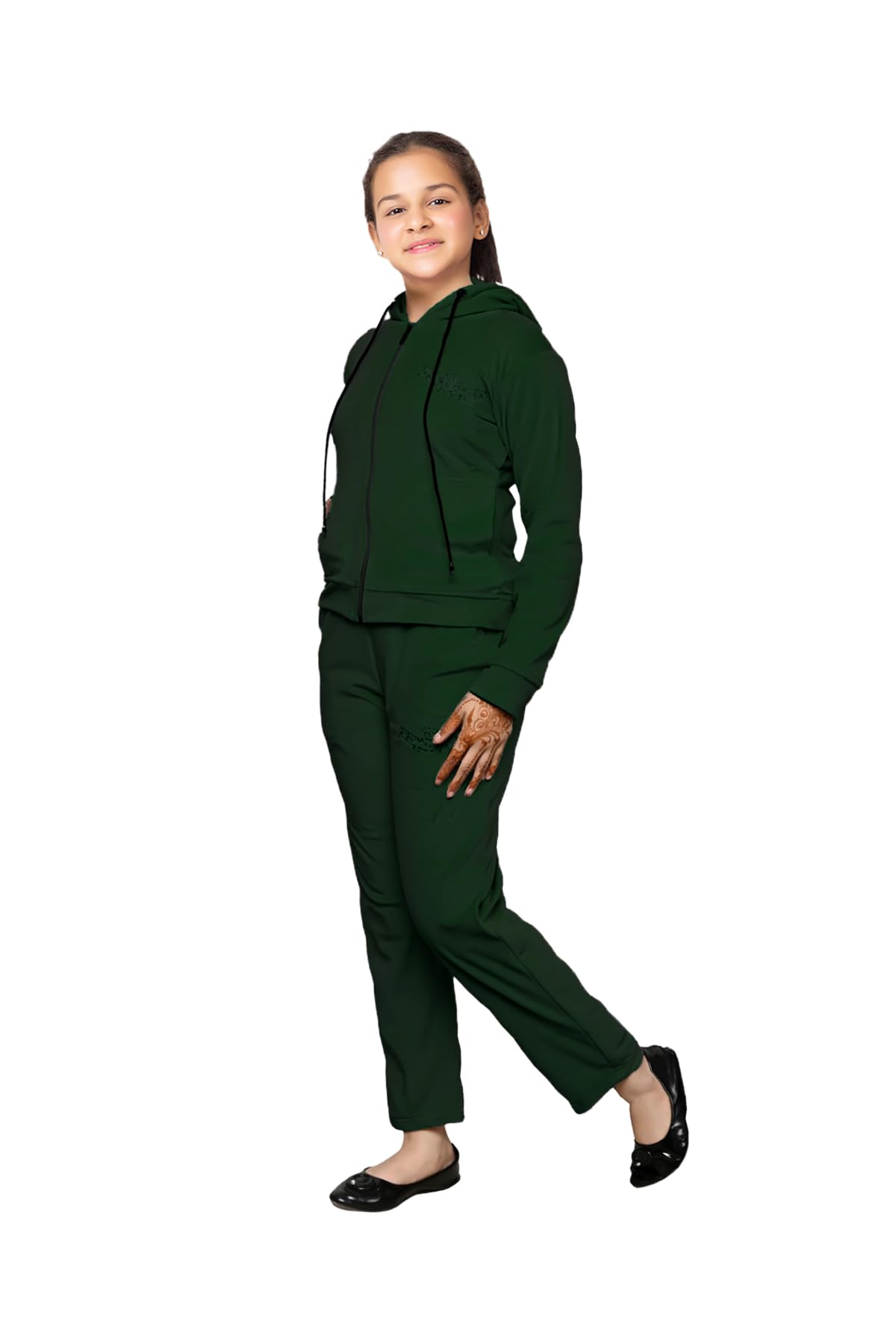 ORIEX THE ORIGINAL FASHION Sweatsuit set women 2pcs sweatshirt and sweatpant-88 Green Medium 1