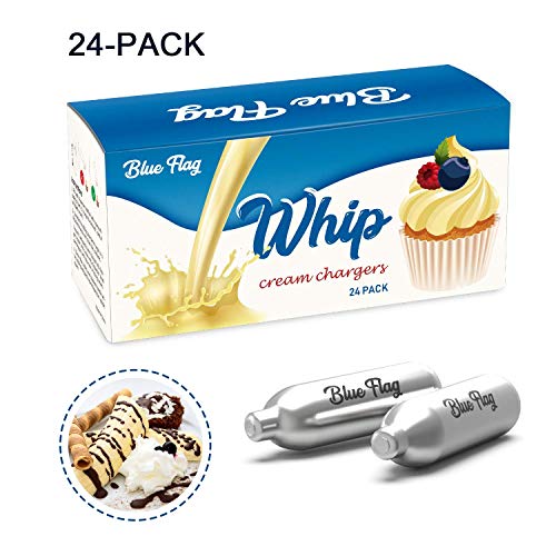 Blue Flag Whipped Cream Chargers N2O Nitrous Oxide 8-Gram Cartridge for Whipper Whipped