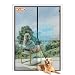MAGZO Magnetic Screen Door 64 x 80, Fiberglass Large Door Mesh Curtain with Heavy Duty Fits Door Size up to 64"x80" Max-Grey