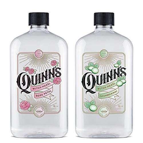 Quinnâ€™s Alcohol Free Witch Hazel Rose Petal 16 oz. & Quinnâ€™s Alcohol Free Witch Hazel Cucumber & Mint 16 oz.