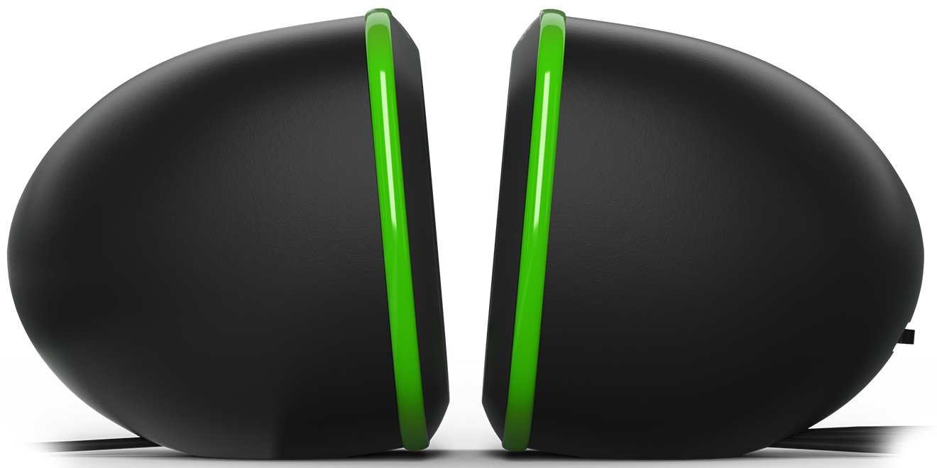 USB Speakers Compact 2.0 System for Mac and PC (Green)