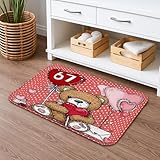 Tapis de toilette de luxe avec texture velours : plongez vos pieds dans un tapis de toilettes qui offre chaleur et douceur à chaque pas