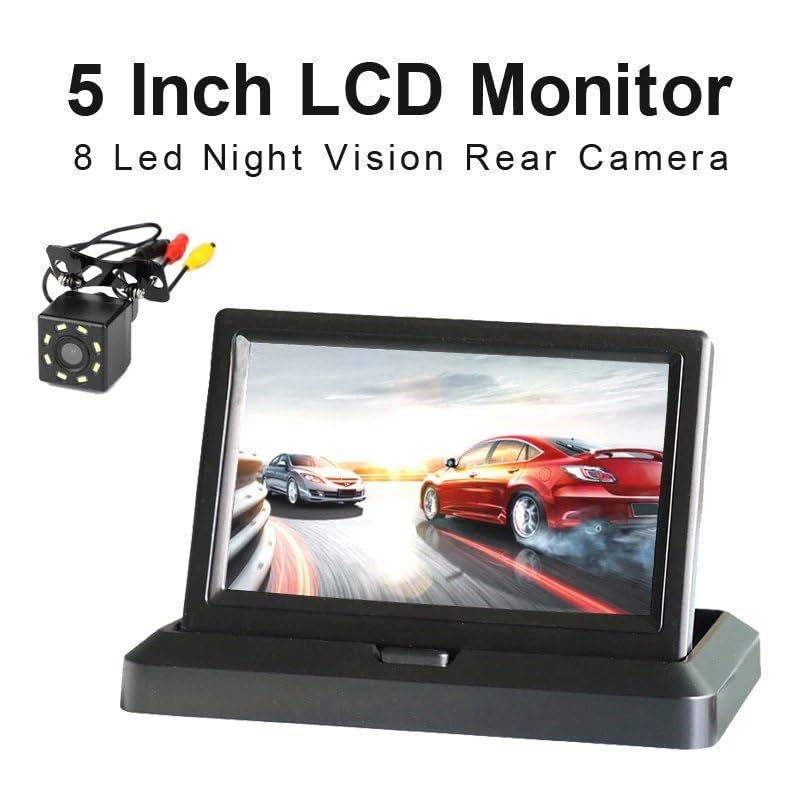LCD-monitor, 5-inch TFT-achteruitkijkcamera's LCD High Definition-monitor, voor het parkeren van een auto Achteruitrij-auto