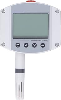 Monitor de umidade, termômetro interno sem fio digital higrômetro sensor de alta precisão montado na parede ou montado em trilho monitor LCD de temperatura e umidade para escritório em casa