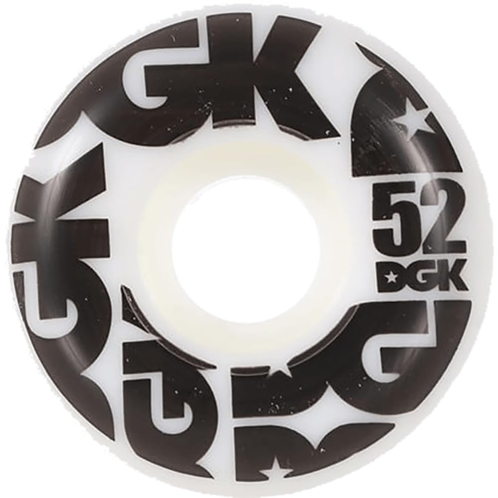 D​GK Street Formula 50mm 101A White/Black Skateboard Wheels (Set of 4)