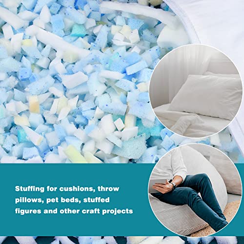 image for ZXIIXZ Bean Bag Filler Foam, 1350g/47.6oz Shredded Memory Foam Filling