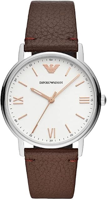 Emporio Armani Men's Three-Hand, Stainless Steel Watch, 41mm case size