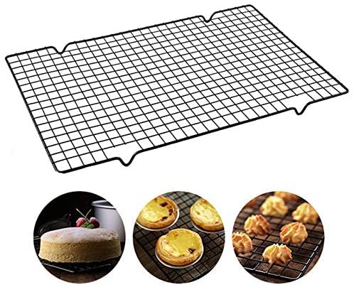 ケーキクーラー 冷却ラック 粘らない 焦げ付き防止 耐高温と低温 クーラーメッシュ ケーキ クッキー パン ドーナツ チョコレート 角型 クッキー パン 冷ます ベーキング冷却ラック エアフライヤーアクセサリー 調理器具 ベーキング用品