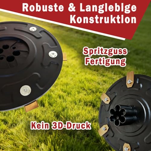 6-Klingen Messerscheibe kompatibel mit Gardena Sileno Minimo 250m², 350m², 500m² Mähroboter/Husqvarna Automower丨Ersatz Messerteller Rasenmähroboter Zubehör mit Werkzeug