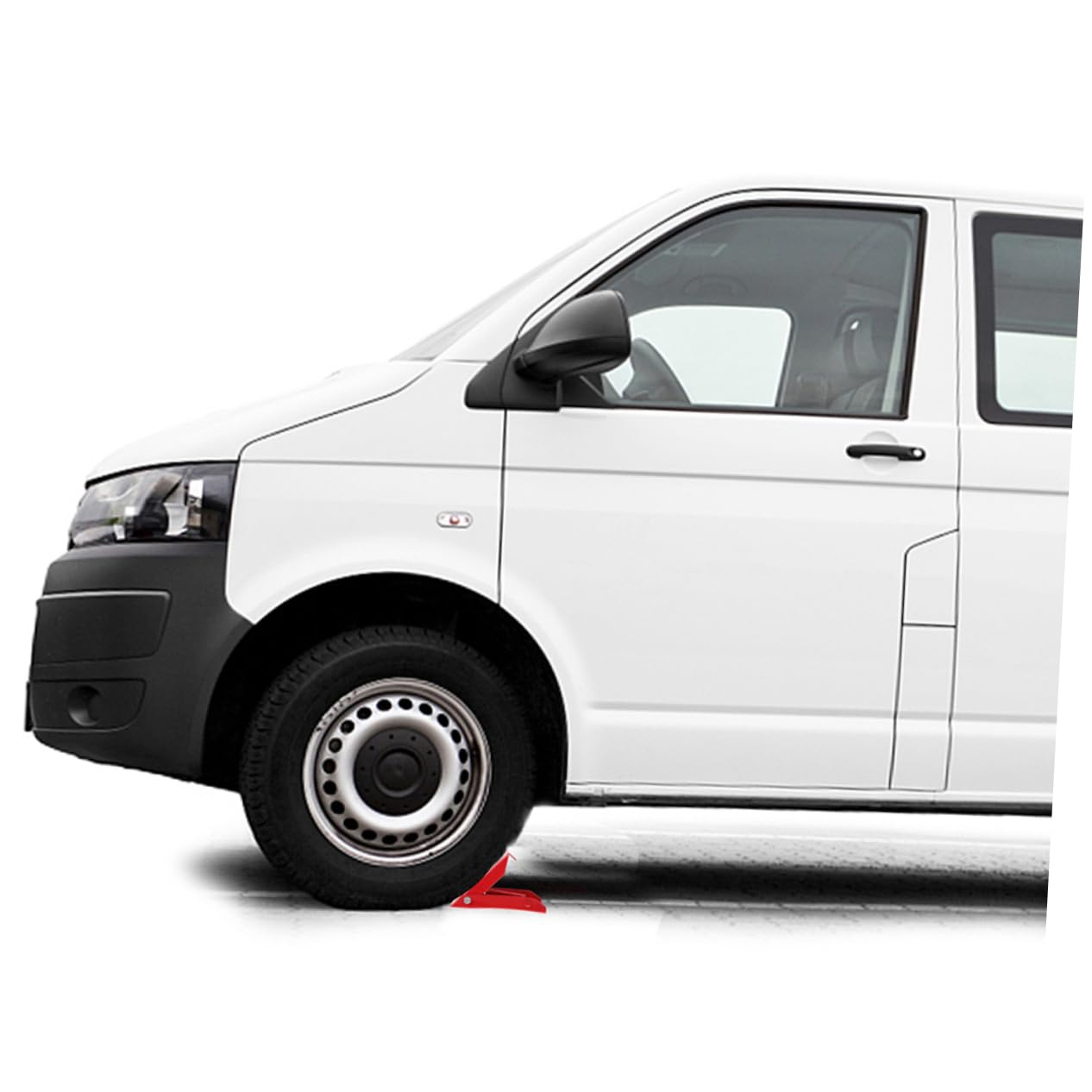 Radkeile für Auto 2 Stück aus Metall in Rot Anti Rutsch Reifenkeile für Präzise Radpositionierung Tragbar Geeignet für Fahrzeuge und Lkws als Unterlegkeile und Radstopper
