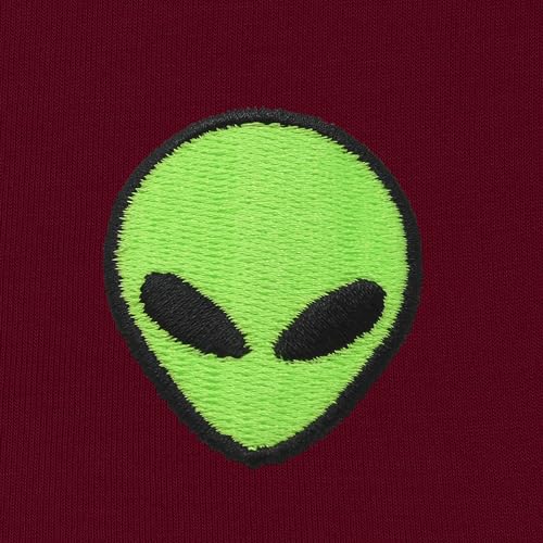 DALIX Alien Embroidered Zip Hoodie Fleece Long Sleeve Pocket Warm Soft Mens2